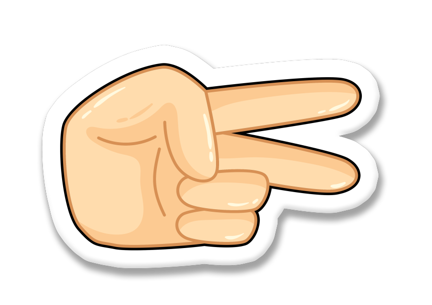 scissors hand sign